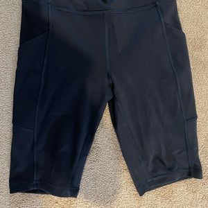 Lululemon high rise shorts size 6, navy blue, worn once.